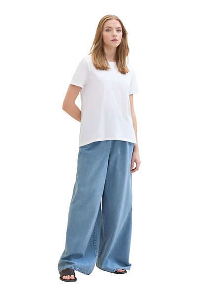 Tom Tailor Denim volné tričko s vysokým-nízkým