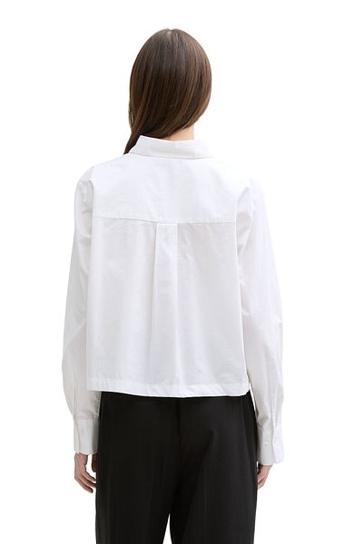 Tom Tailor Denim Box-Popeline-Shirt mit Tasche