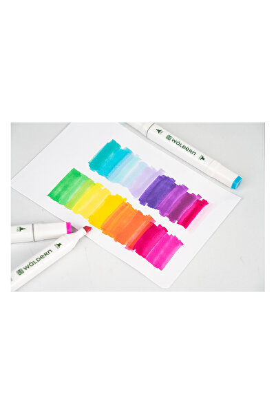 Waldern Premium Double Sided Pencil Set of 36 - Plastic Carry and Protect Bag