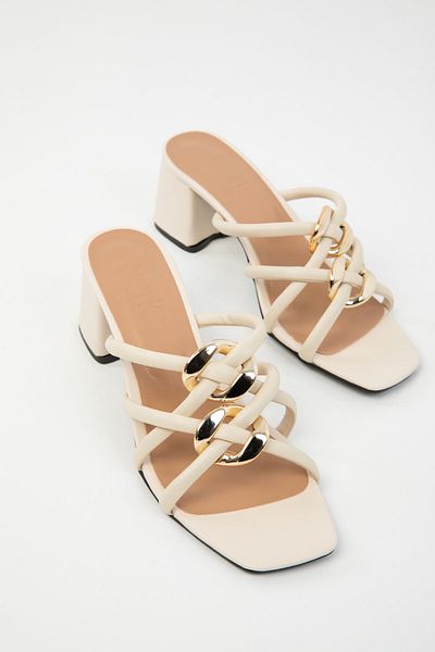 SOHO Beige klassische Damenschuhe mit Absatz 18828
