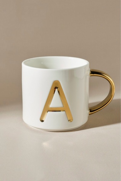 Karaca A Harfli Kupa 400 Ml Beyaz