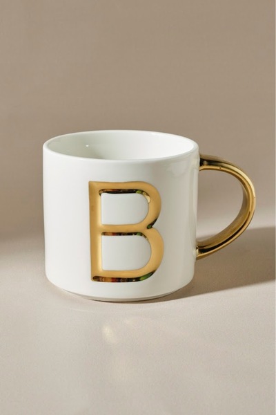 Karaca 400 ml White B Letter Mug