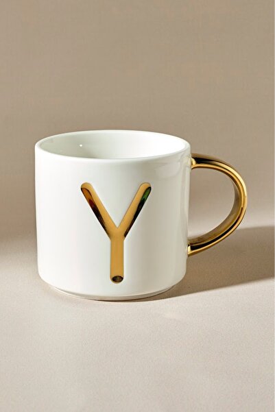 Karaca 400 ml White Y Letter Mug