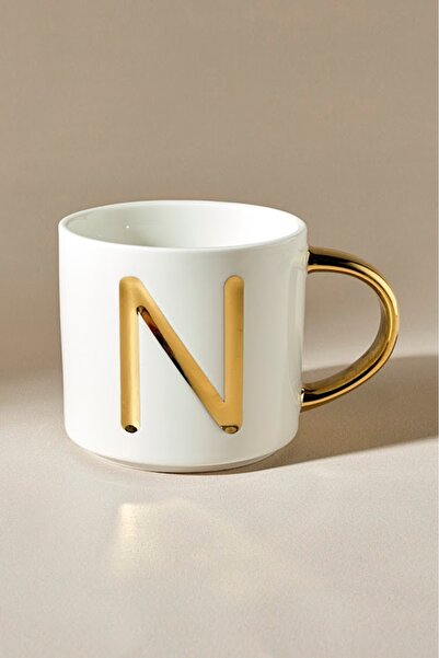 Karaca N Harfli Kupa 400 Ml Beyaz