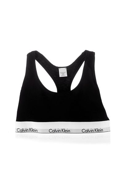 Calvin Klein Weißer Sport-BH für Damen – elastisches Band, minimalistisches Design F3785e-100