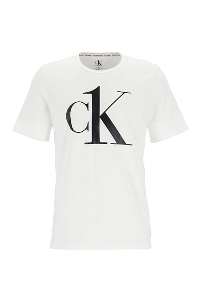 Calvin Klein Tricou din bumbac cu decolteu roșu și logo, cu croiala normală, tricou pentru bărbați 000nm1903e 7um