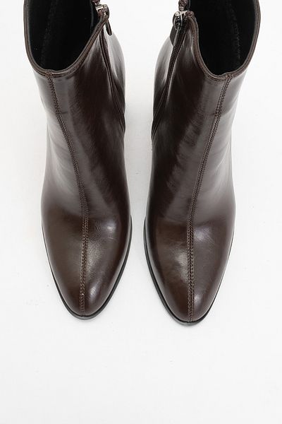 LuviShoes Γυναικείες μπότες με τακούνι JEWEL Brown Skin