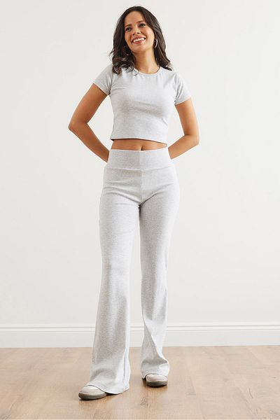 Olalook Graues Oberteil für Damen mit spanischem Hose-Full-Lycra-Anzug TKM- 19000343