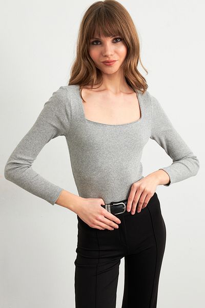 Cool & Sexy Gray Square Neck Camisole Women's Blouse - Ga101