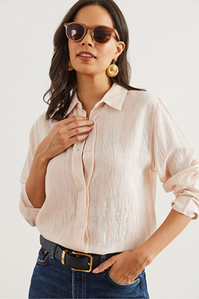 Olalook Dámská košile Stone Light Transparent Stripe Gml- 19001279