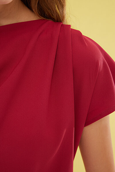 Trendyol Collection Burgundy Straight A-Line Mini Woven Dress Twoss25El00016