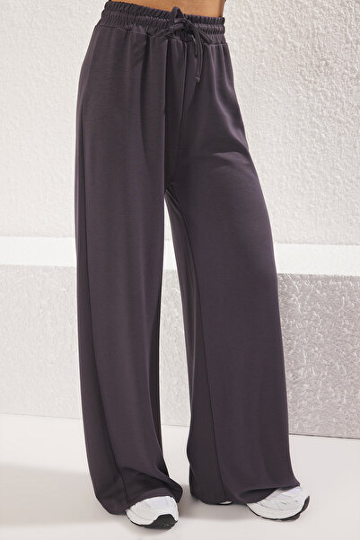 Trendyol Collection Anthracite V-Neck Oversize Knitted Set - Twoss25Au00012