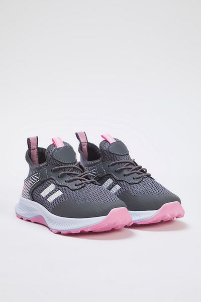 TRENDYOL SHOES Grau Schnürer Rosa Leichte Sohle Mädchen Kinder Sneaker TAKSS25SN00027