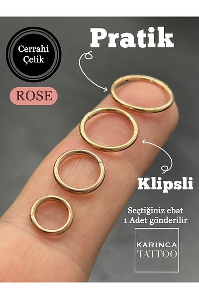 Karınca Piercing Full Ring Piercing Tragus Helix Orbital Conch Daith Nipple Nose Eyebrow Septum Smiley Ear Piercing