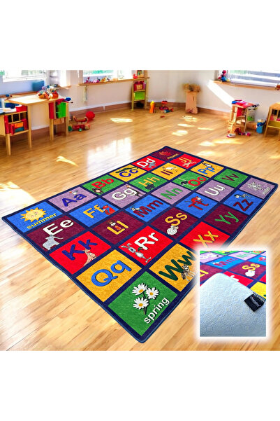 Chandler Home Animals with Letters Multi Dijital Eğitici Çocuk Halısı