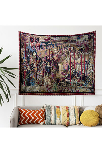Else Dekor Vintage French Retro Tournament Pattern Tapestry - Wall Cover & Carpet