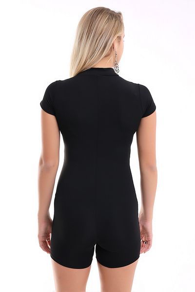 winmoda Large Size Short Sleeve Jumpsuit Swimsuit