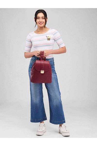 Caprese Shelbee Women Shoulder Bag|stylish Women's Backpack Medium| Burgundy