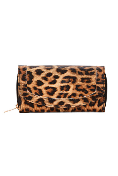 Newish Polo Women's Leopard Faux Leather Card Holder and Wallet