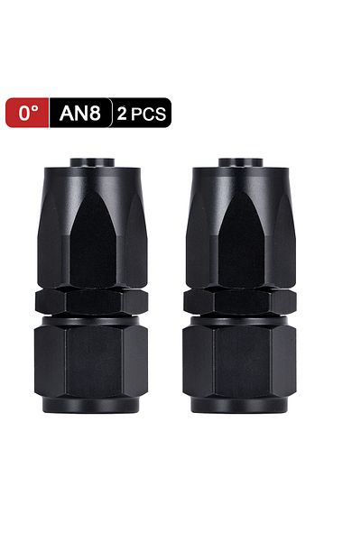PQY 2 An8 Straight 2pcs An4 An6 An8 An10 Straight 45 90 180 Degree Oil Fuel Swivel Hose End Fitting Oil