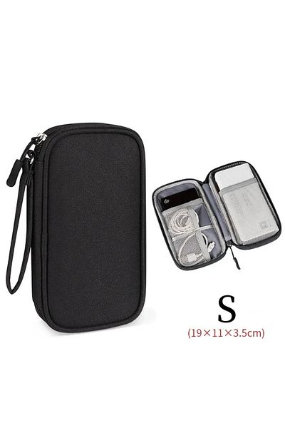 Choice Black S Large Size Travel Cable Organizer Bag Storage Pouch Carry Case Portable Waterproof Storage B