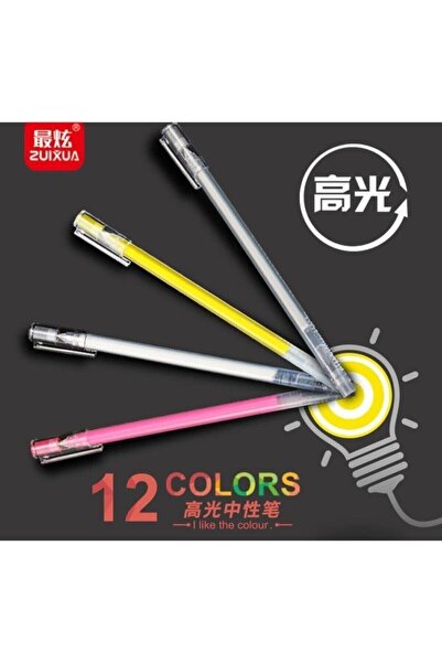 Linea Zuixua Glow Roller Kalem 0.6 Mm Iğne Uç 12 Renk