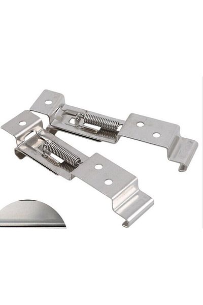 Choice 2pcs 2 Pcs Rectangular Car License Plate Spring Loaded Stainless Steel Bracket Cars Frame Holder Cla