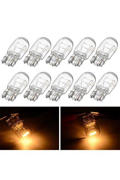 NIGHTKIST 10 قطع T20 7443 7440 ضوء إشارة W21/5 واط زجاج شفاف DRL أضواء التشغيل النهارية إشارة التوقف B...