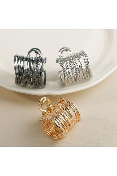 Choice Style 4 Fashion Gold Color Hollow Geometric Hair Clips Metal Hair Claw Cross Hairclip Headband Hairp