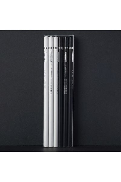 Choice 6pcs Black White Color Pencils Permanent Color Drawing Pencil Oil-based Wooden Colored Pencils Fo...