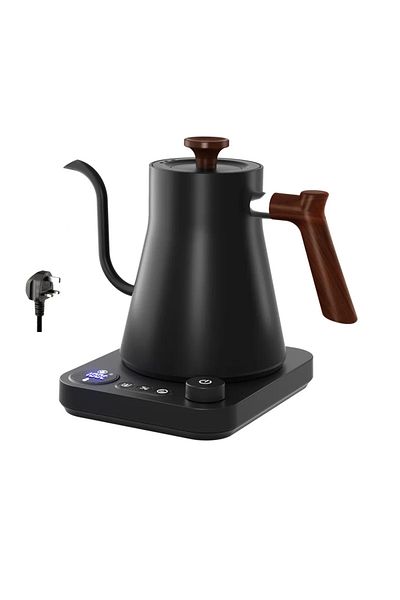 Choice Black Uk220v Electric Gooseneck Kettle 900ml Hand Brew Coffee Pot Smart Teapot Temperature Control P