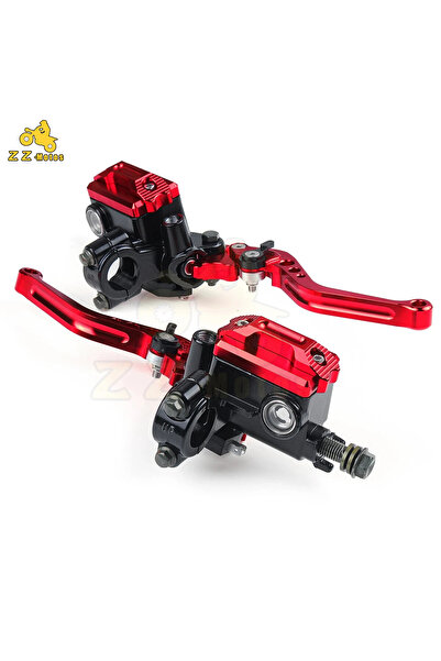 Choice رافعات أسطوانة رئيسية لمقود دراجة نارية باللون الأحمر ومقبض مضخة الفرا...
