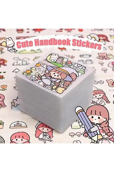 Choice 100/50/20/10 Pcs Kawaii Stickers PET Cartoon Scrapbooking Cute Sticker DIY Junk Journal Stickers ...