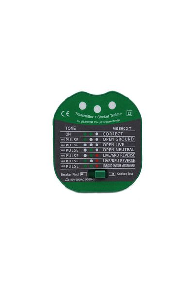 QHJIA Uk Plug Ms5902 Automatic Multifunctional Circuit Breaker Finder Fuse Socket Tester With Analogue Rec