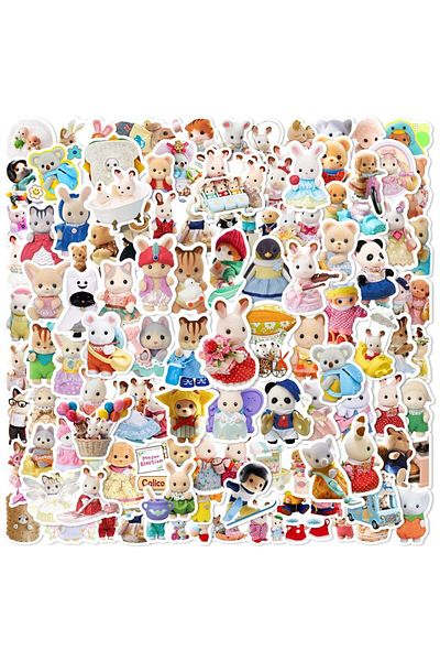Choice 100pcs 100pcs Cute Sylvanian Families Stickers Kawaii Graffiti Sticker Decoration Diy For Water Bott