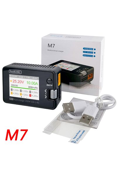 Choice M7 1psc Toolkitrc M7 200w 10a Dc Balance Charger Discharger For 1-6s Lipo Battery With Voltage Servo