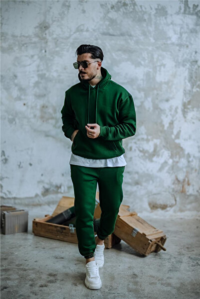 CMZ COLLECTİON Πράσινο ανδρικό σετ φόρμας oversize