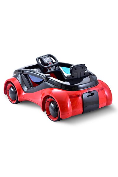 Babyhug سيارة ركوب Buggati I-Robot، 3 سنوات فما فوق، موسيقى عن بعد، LED، معتمدة من حيث السلامة - حمراء