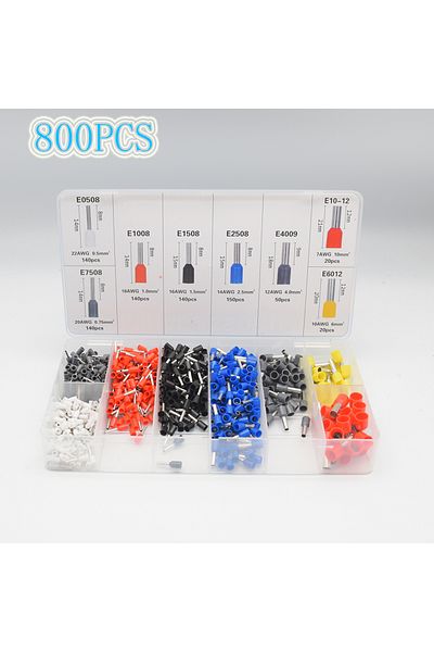 Choice 800pcs 1200pcs 1900pcs Wire Ferrules Connectors Terminals Kit Assortment Ferrule Wire Connector Kit