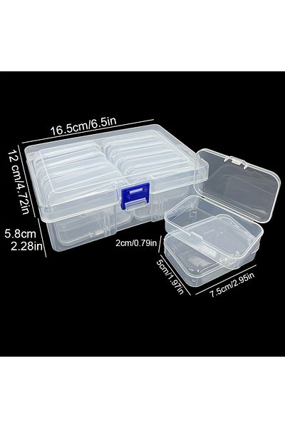 Choice 10 Grids 10/19/24/30 Grids Diy Beads Diamond Paint Crafts Transparent Plastic Storage Box, Art Embro