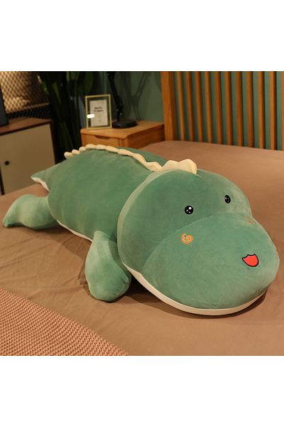 Choice New 80CM Big Long Cute Dinosaur Plush Toy Soft Cartoon Animal Crocodile Plush Doll Boyfriend Pill...