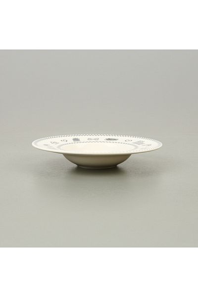 Tulü Porselen Tulu Porcelain Roman Pasta Plate - White - 27 cm