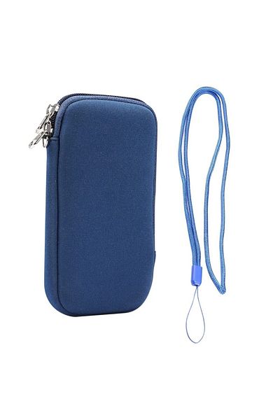 Choice 4.7-5.4 inch Blue Universal Neoprene Phone Bag For iPhone 15 14 13 12 Pro Max Samsung Xiaomi USB Dat