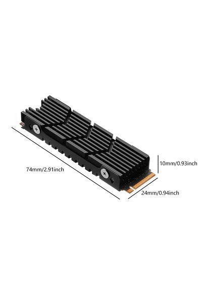 ANENG مبدد حراري أسود M.2 Ssd Nvme لمحرك الأقراص الصلبة M2 2280 Ssd مصنوع من الألومنيوم مع مشتت حراري من السيليكون