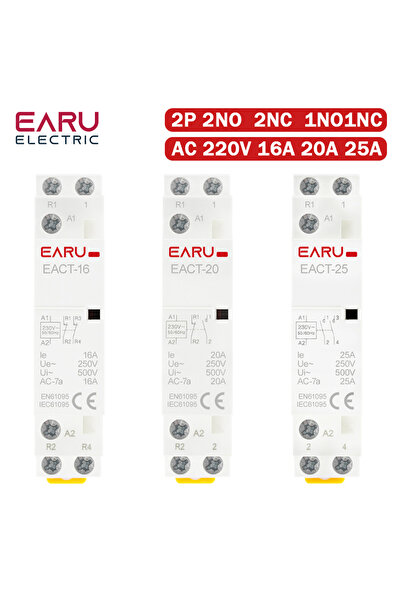 Choice 2P 25A 2NO 2P 16A 20A 25A 1NO 1NC 2NO 2NC تيار متردد 220 فولت 230 فولت 50/60 هرتز مثبت على سكة Din منزلية وحدات تيار متردد