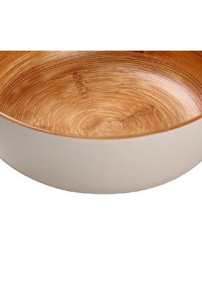 Felli Melamine and Bamboo Round Serving Bowl 15 x 5.5cm