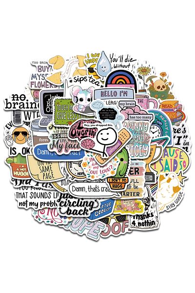 Choice 50pcs 50pcs Sarcastic Sticker Aesthetic Kawaii Scrapbook Graffiti Decoration Laptop Luggage Phone Sk