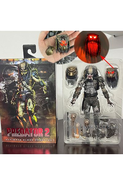Choice With Box Neca Elder Predator Figure With Led Predator Vs Alien Edition Predator Alien Hunter Action