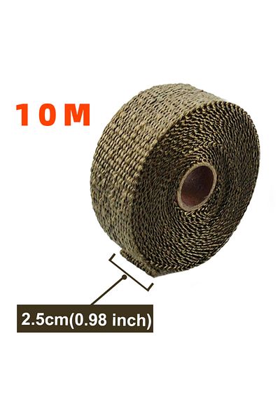 Choice Titanium-2.5cmx10m 10m Exhaust Pipe 2.5cm Wide Insulation Thermal Heat Wrap Roll Cotton Banana Cloth