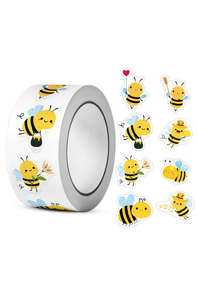Choice Style 1 500 Pcs/roll Bee Stickers Teacher Reward Stickers Cute Animal Stickers School Supplies Incen